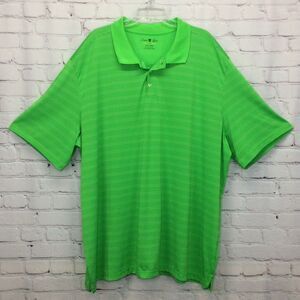 David Taylor Pro Golf Polo Men's Big & Tall Size 3XL Athleisure Green Striped
